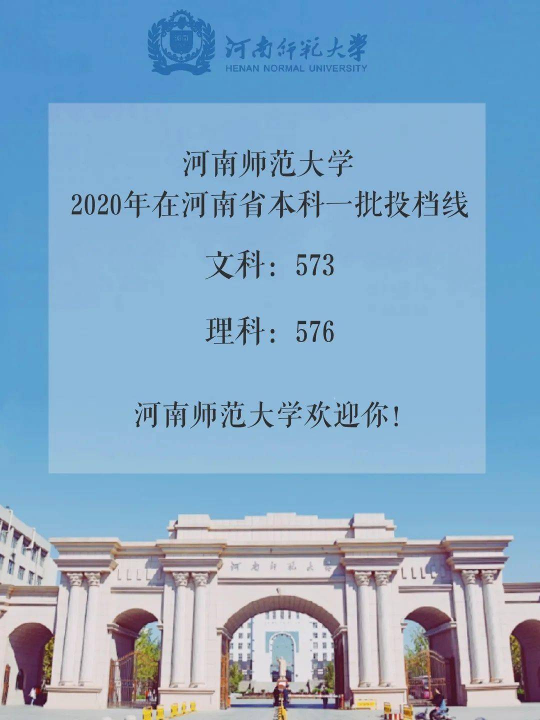 考生|河南师范大学2020年在河南省本科一批投档线公布！