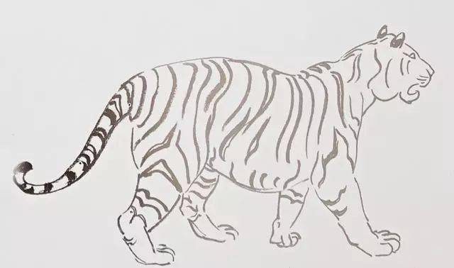 国画教程写意老虎的画法