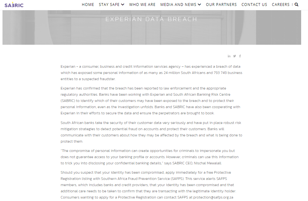 客户|南非出现重大数据泄露事故，多达2400万人个人信息被窃取