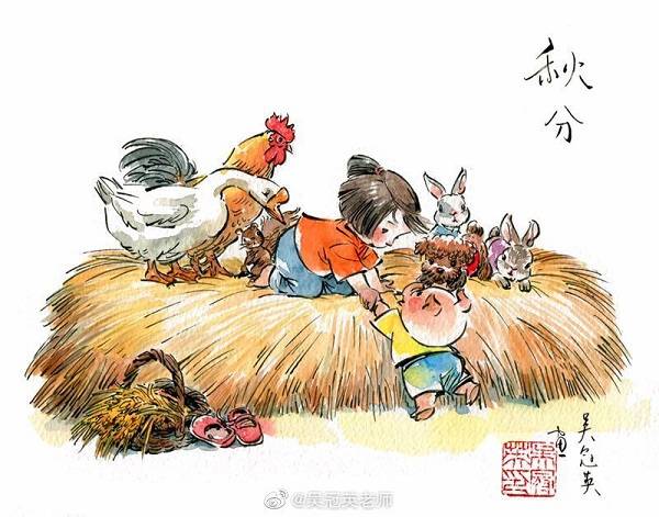 清华美院|清华美院教授吴冠英：童心画处暑，在二十四节气中手绘中国