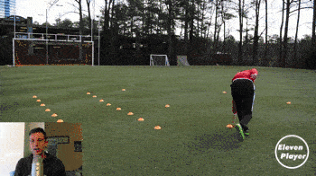 正面弯腰之字形折返跑