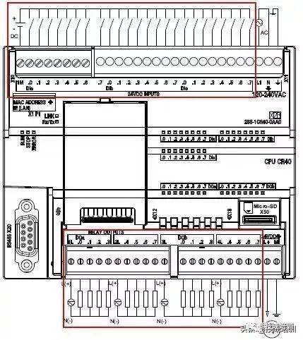 s7-200 smart cpu输入/输出接线图