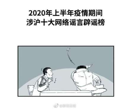 谣言|“2020年上半年疫情期间涉沪十大网络谣言辟谣榜”发布
