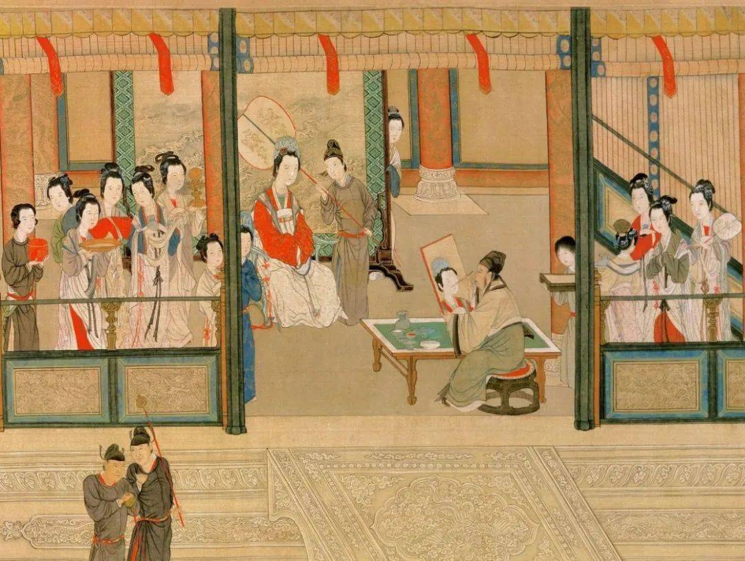 漢宮春曉図 掛軸 長巻 68×355cm 漢宮春曉図 掛軸 長巻 68×355cm 漢宮春曉図 掛軸 長巻 68×355cm 漢宮