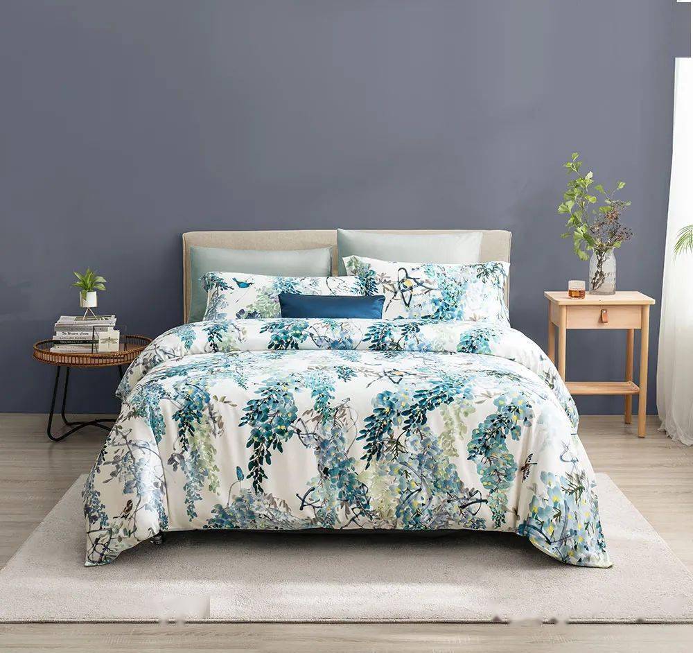 真丝|众筹丨高级美感英式床品,把浪漫的紫藤花园“搬”进卧室