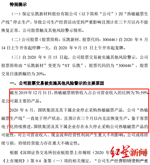 新材|纸质火车票退出，这家公司很受伤！创业板首批ST股来了，20%涨跌幅8万股东何去何从