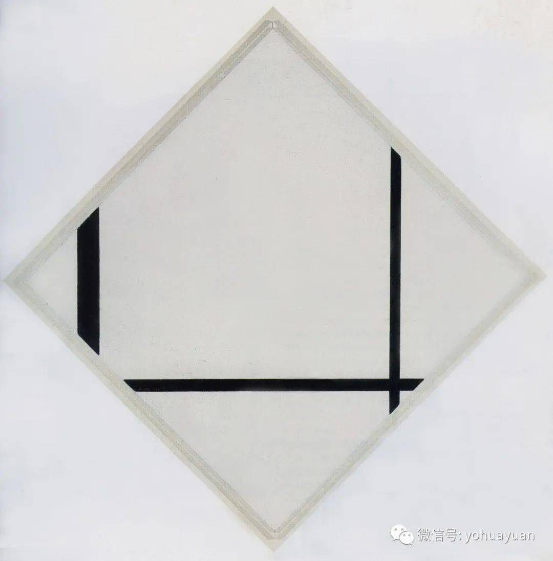 油画从具象到抽象蒙德里安的转变