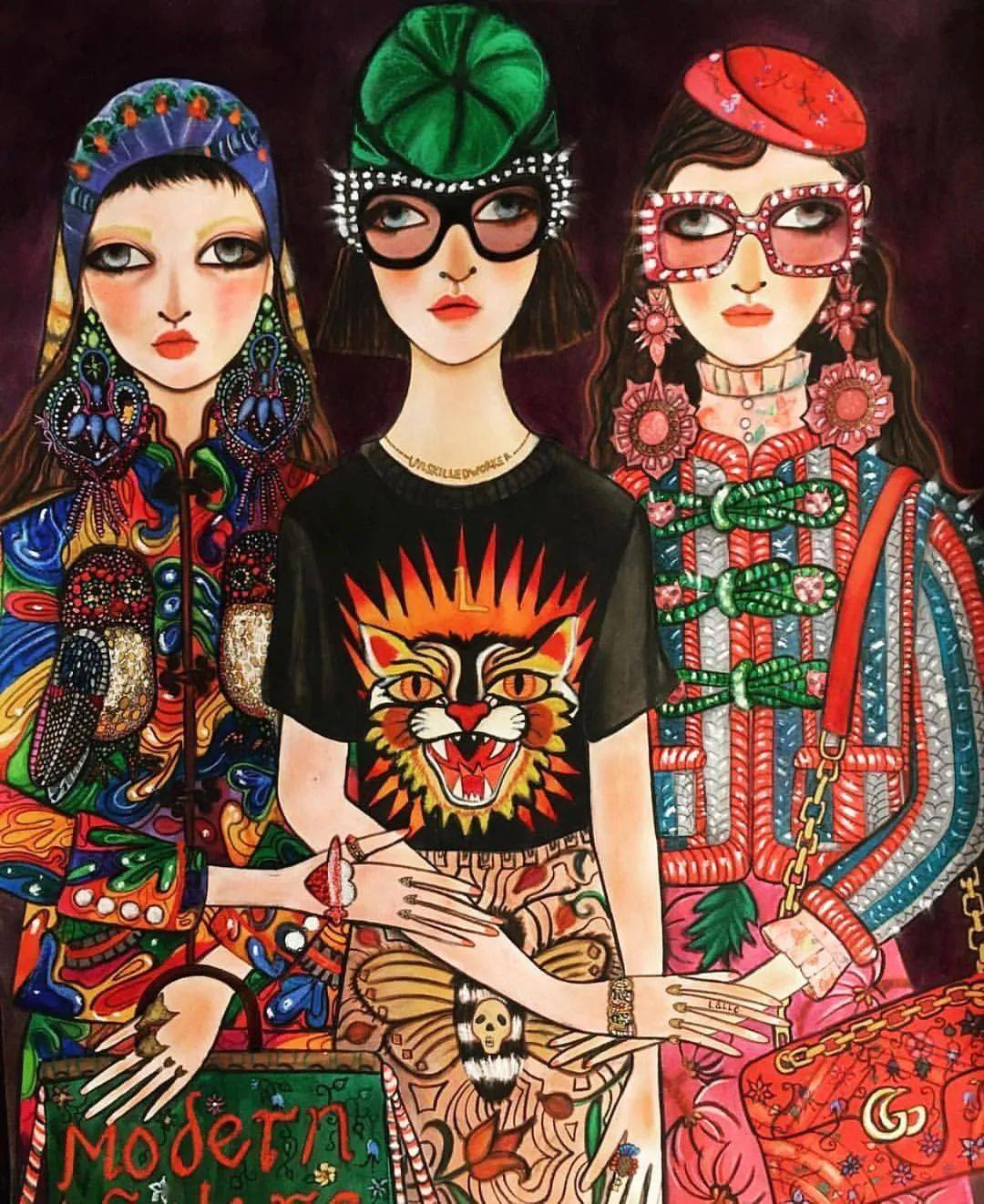 Helen|吸过毒，患过癌症的她如何蜕变为GUCCI御用插画师？ins爆火的50岁网红大妈的惊天逆袭！