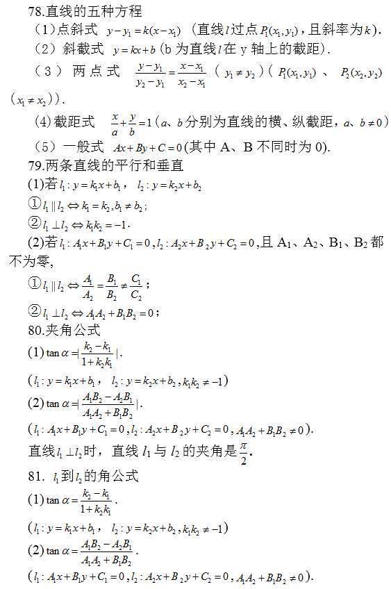 高中|高中数学常考结论203条, 涵盖高中所有重点 ! 请收好 !