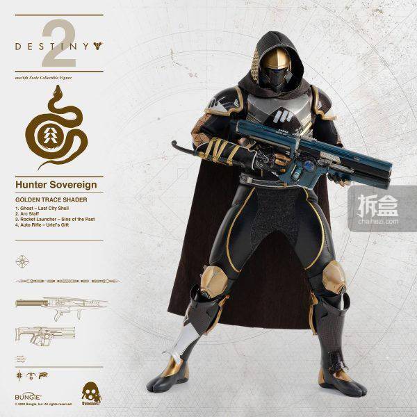 threezero 命运2destiny2 猎人hunter sovereign 可动人偶