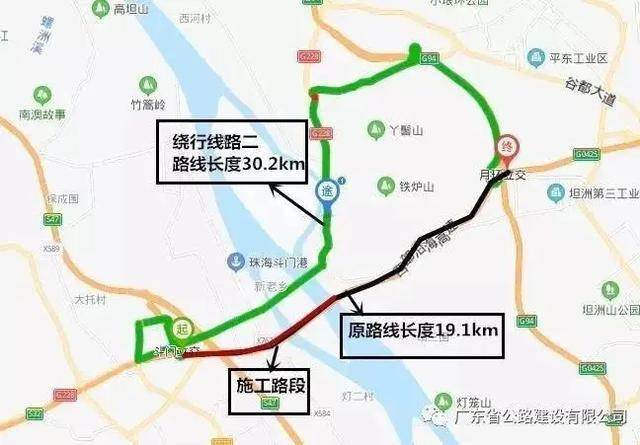 绕行国道g228(途经神湾镇)路线