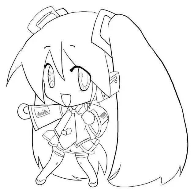 【黑白线稿】美漫卡通画,动漫小美女!精品线稿!