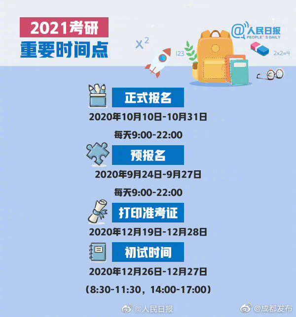 逢考必|2021考研开始预报名，这份考研日历愿你逢考必过