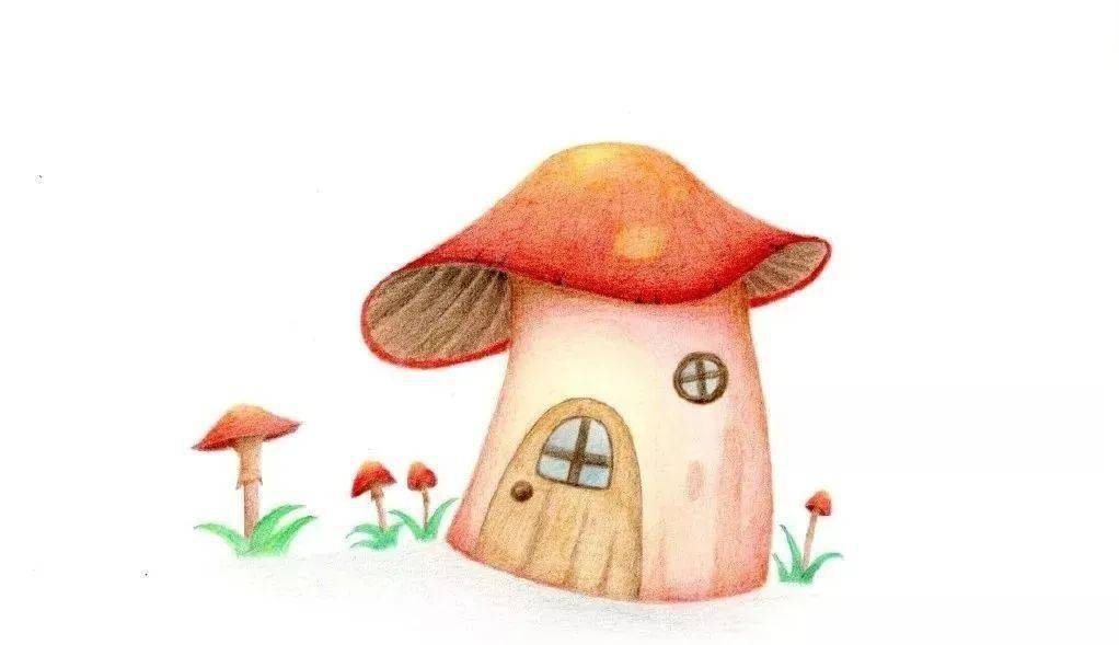 【彩铅】 小清新插画《蘑菇房子》