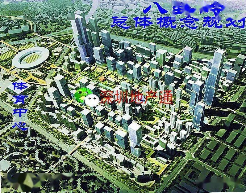 地标,主轴景观,开放空间,立体交通八卦岭规划建筑规模500-550万多㎡再