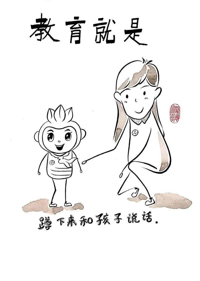 师生联动,依托闻堰小学卡通吉祥物"闻闻"堰堰,用满是童趣的笔触
