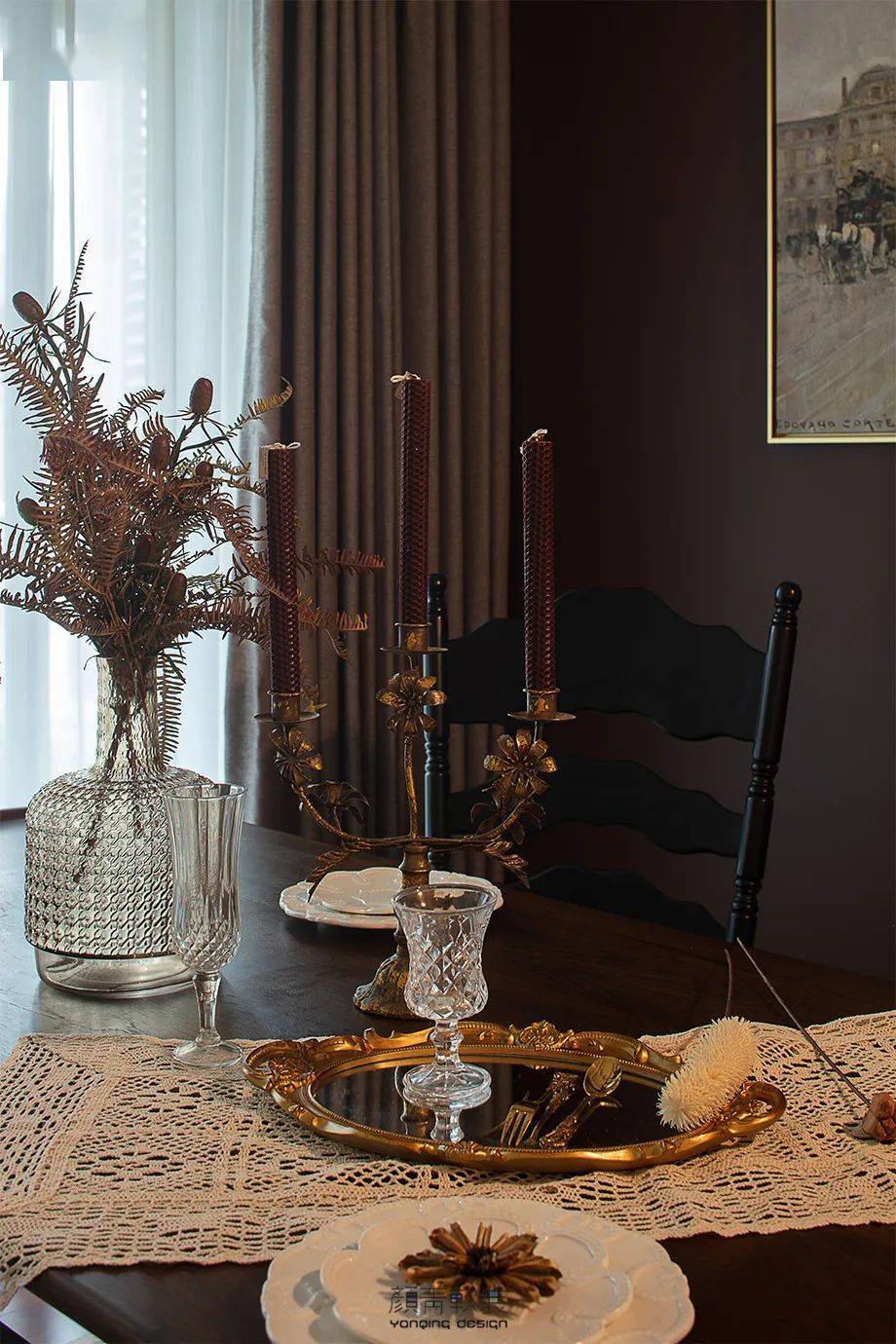 设计|满眼的复古治愈感，看设计师如何拯救精装猪肝红地板 | 颜青软装