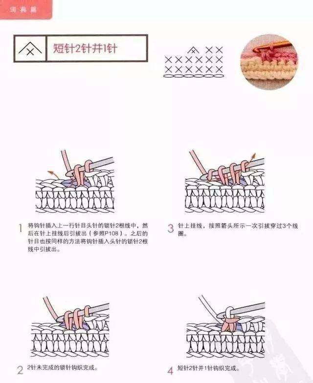 超全钩针基础针法,新手一看就学会!_教程