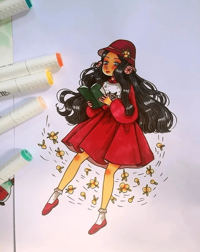 水彩画手绘 |少女心爆棚的水彩插画