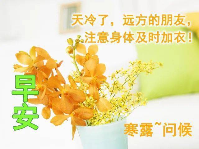 寒露问候大家早上好祝福图片带字精选