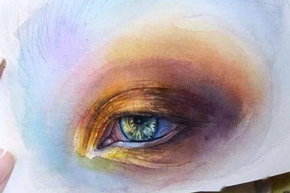 水彩|沉迷眼睛刻画的小伙伴看过来！Lina的水彩人物肖像步骤统统分享给你！