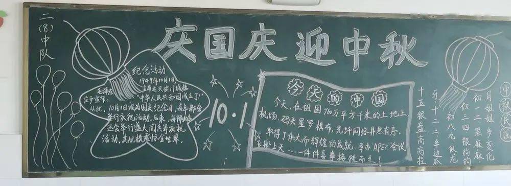 紫阳六小组织开展"迎中秋,庆国庆"主题黑板报评比活动