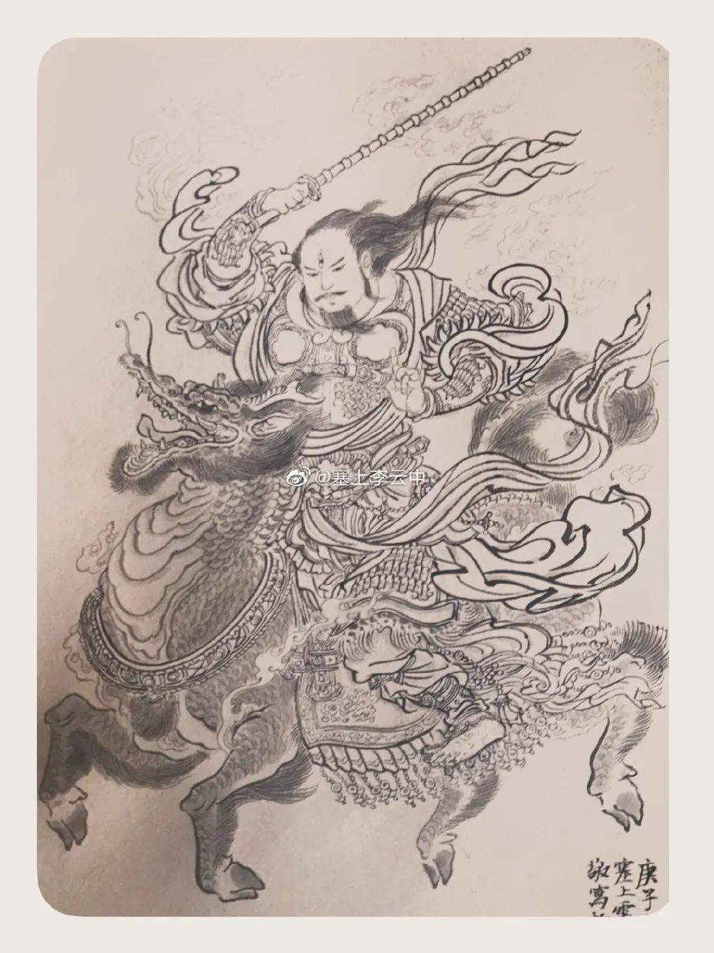 李云中绘制的三国人物他对自己作品的评价是"谋士如龙,猛将如虎"画面