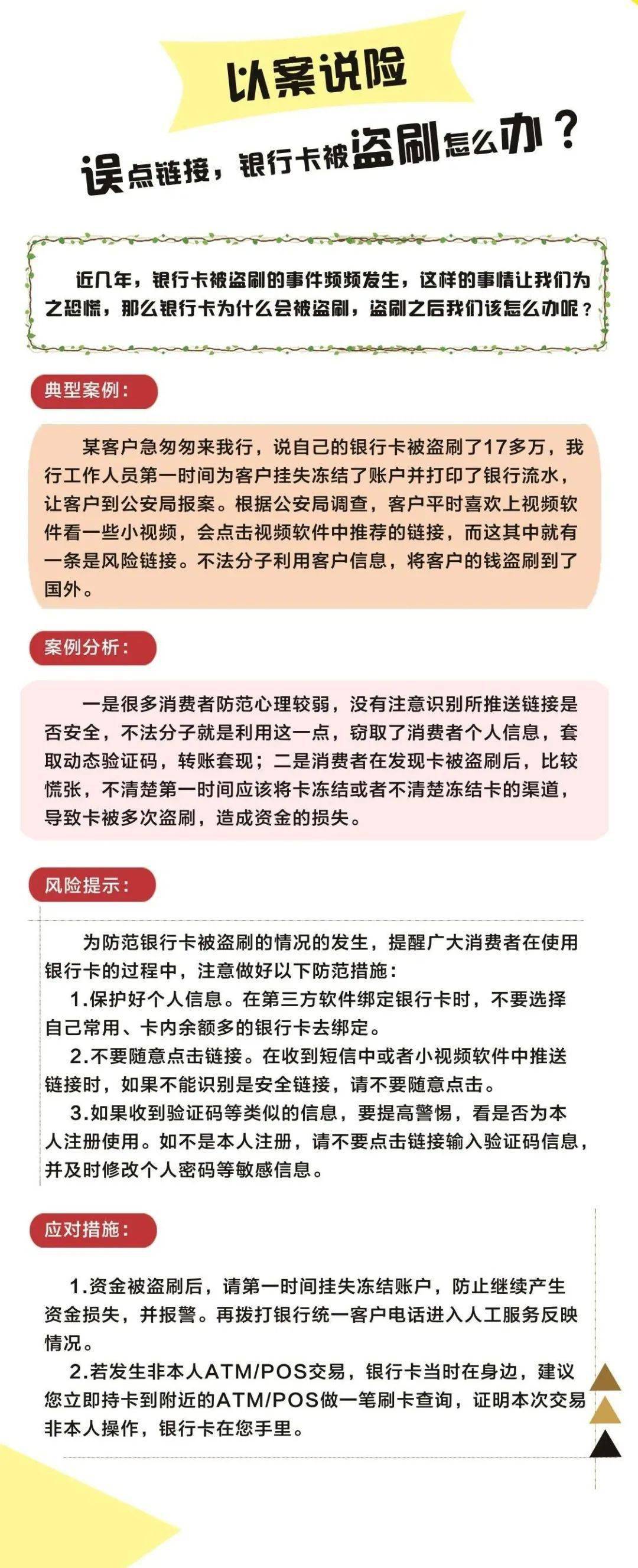 金融知识 | 误点链接,银行卡被盗刷了怎么办?