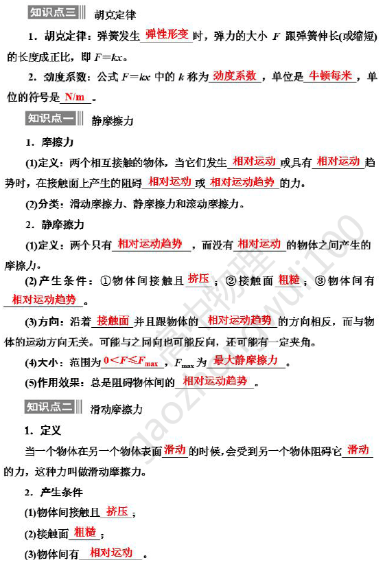 物理|物理必修一（高一上）知识点考点汇总，考试会背这些就够了！熬夜整理