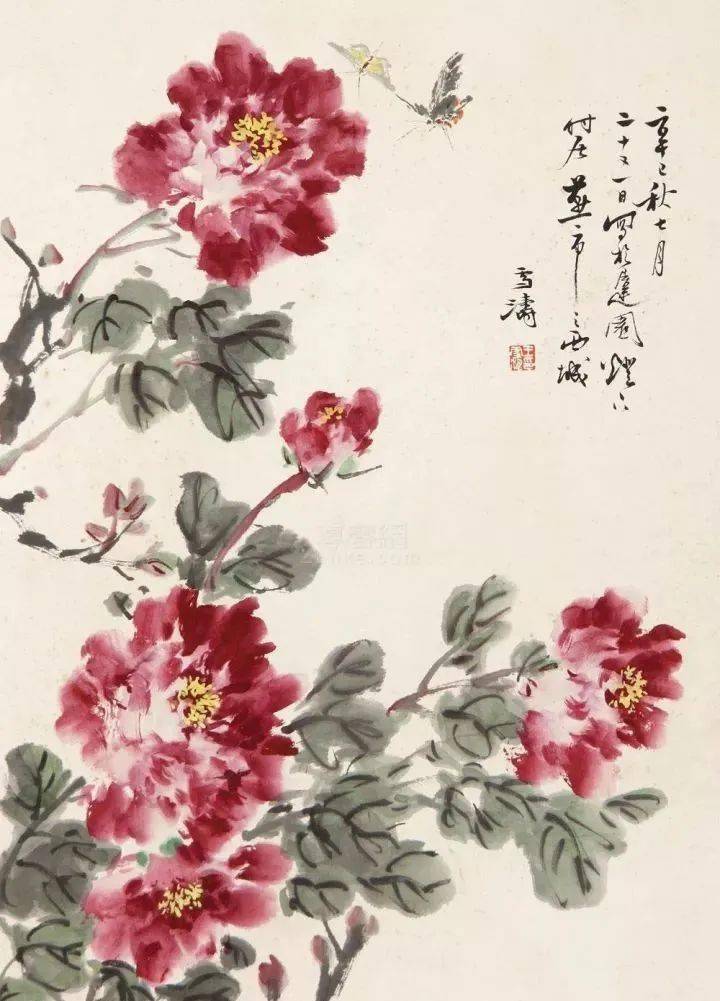 小写意牡丹画100幅,美醉了!