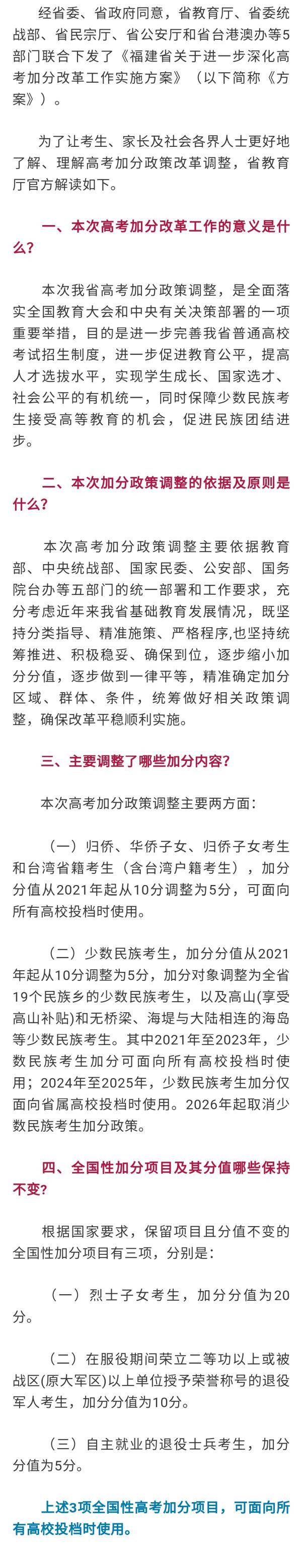 福州|刚刚发布！福州高考加分政策有变！