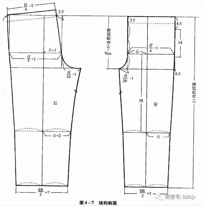 7款针织女裤的结构制版实例