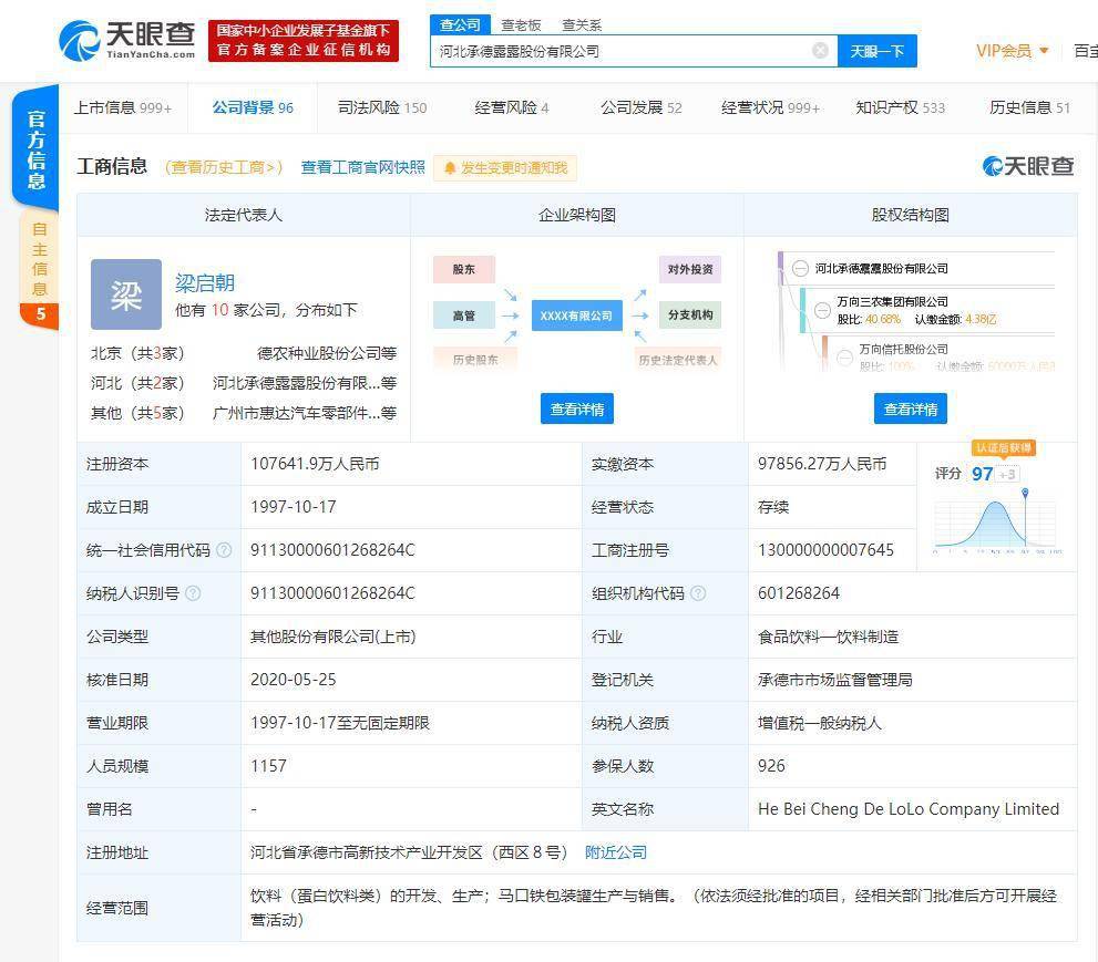 媒体报道：露露vs露露 承德露露官司缠身 三季度