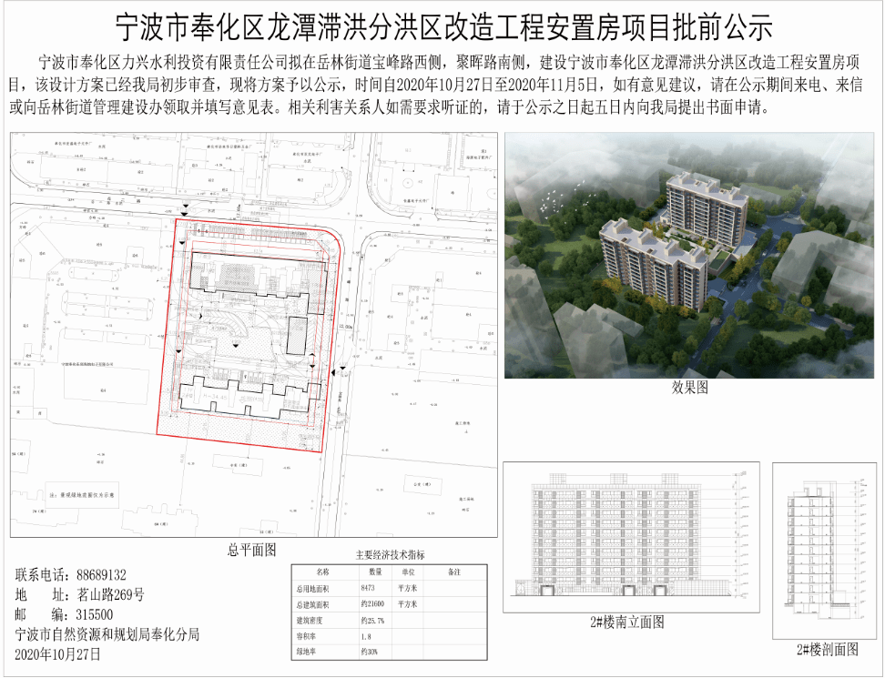 拆迁又来了宁波奉化龙潭滞洪分洪区安置房项目出炉了