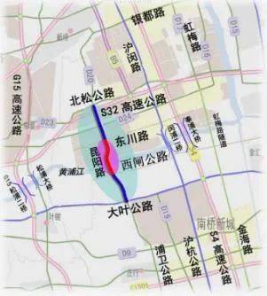 工程北起闵行区东川路,跨越黄浦江后在西闸公路以北落地,终点与奉贤区