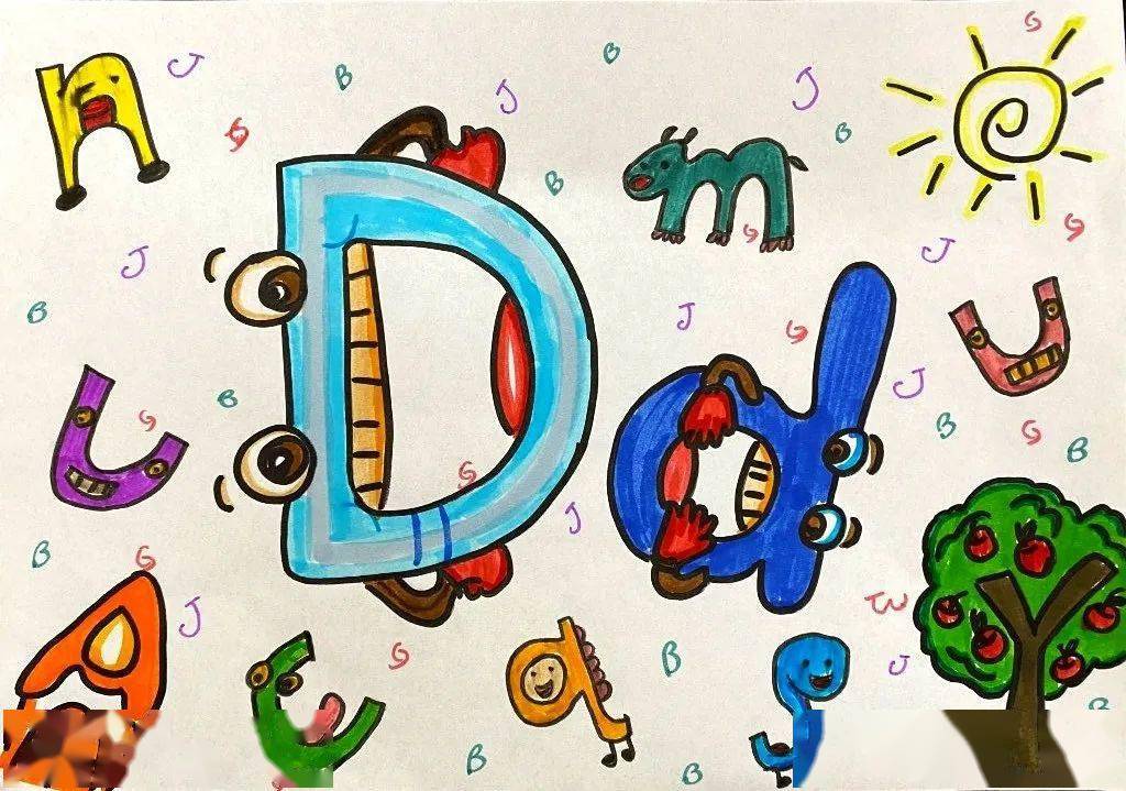 快乐无限——记无锡市长安中心小学三年级英语创意字母画设计活动