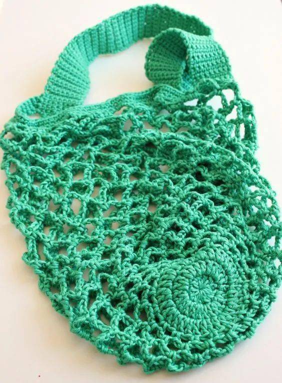 毛线|用剩余的毛线钩了几个购物网袋，出门真是好用极了！