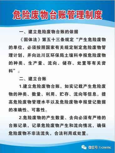 模板丨危险废物管理制度周知卡公开栏仅供参考