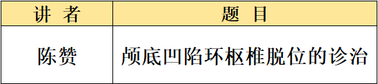 脊柱|宣武神外夜校播出预告（11月2日）陈赞主任：颅底凹陷环枢椎脱位的诊治