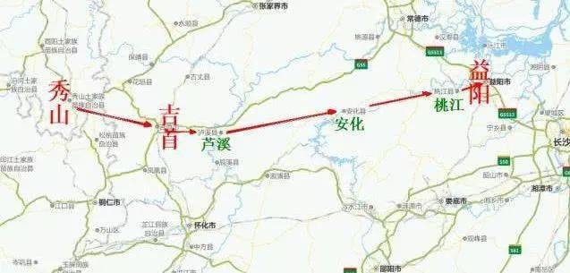 线路全长342公里,设计 时速为350公里 ,起于重庆秀山县,经湖南花垣县