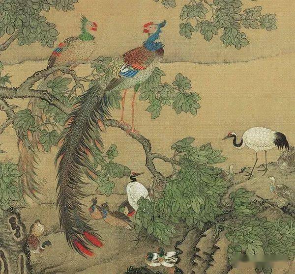 遊觀圖賞： 清• 沈銓《 百鳥朝鳳圖》_搜狐网