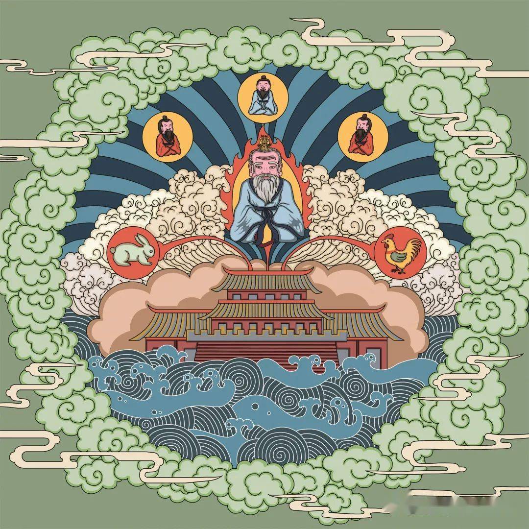 刘冀《历劫运》新津老君山老子文创 插画及产品设计插画  导师:李俊涛