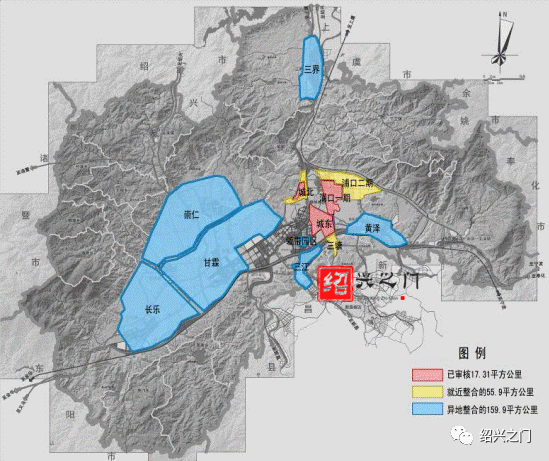 嵊州市城北工业区位于嵊州市城北区域,规划范围东至曹娥江界,南至城隍