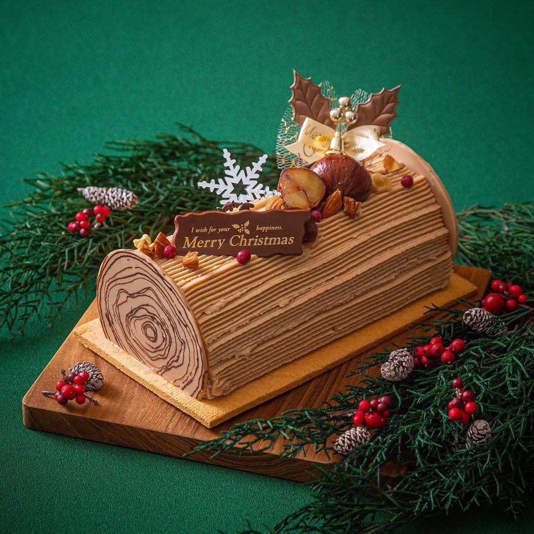 浓浓圣诞味道——圣诞树桩蛋糕