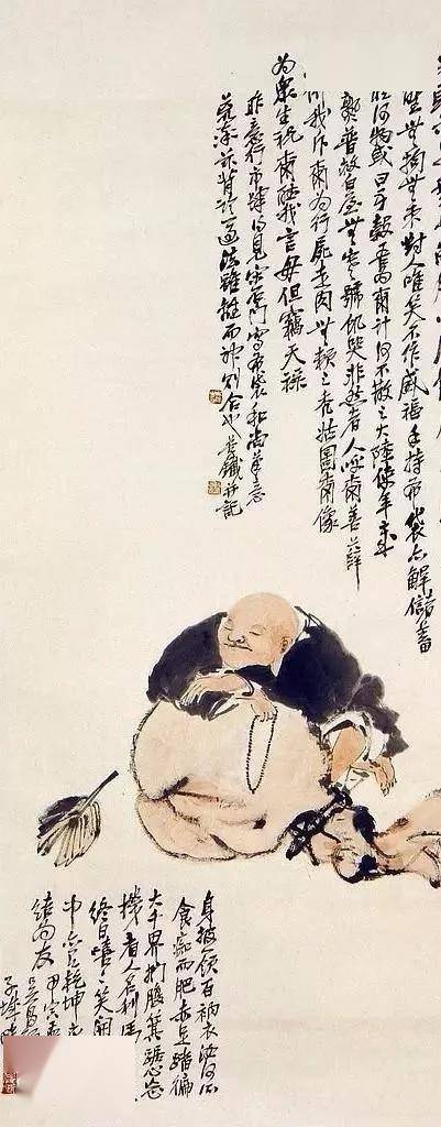 历代布袋和尚图,大师手笔_梁楷