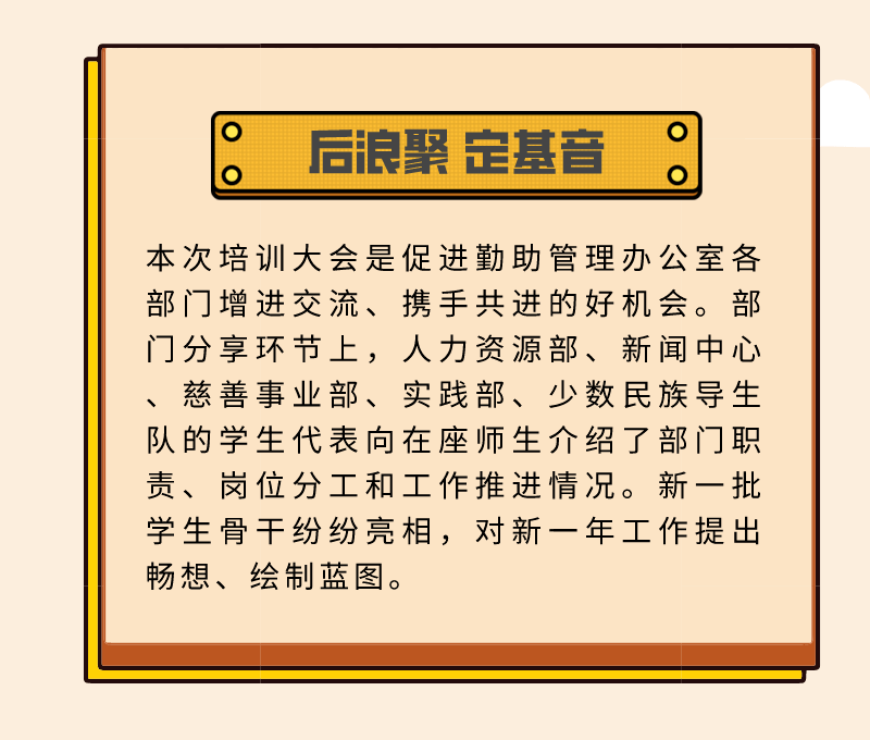 资助相聚勤助61筑梦未来勤工助学管理办公室培训大会顺利举行