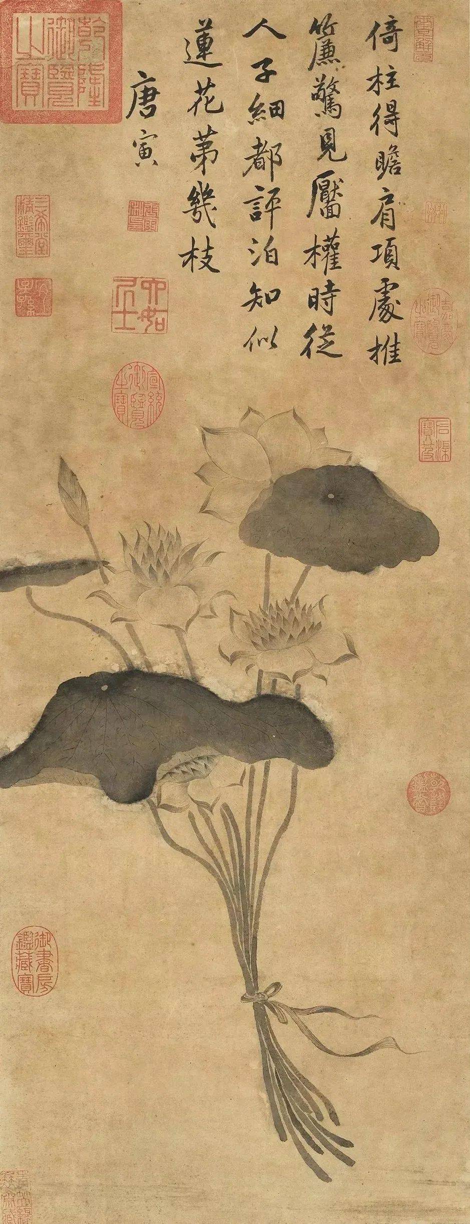 唐伯虎画花鸟,太罕见