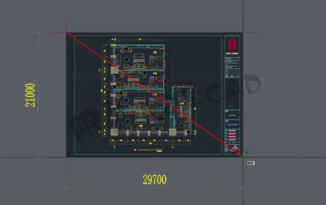 工程必备 cad图纸1:100打印可以量取的尺寸