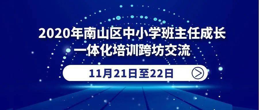 2020南山区小学最新_2020年南山区中小学班主任成长一体化培训跨坊交流