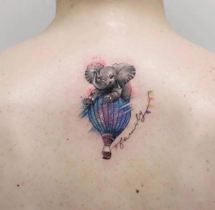 tattoo寓意吉祥的大象纹身
